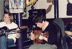 Leonid Fedorov and Slava Kurashov @ Garkundel club, St. Petersburg, 6.6.2001. Photo courtesy of Tak